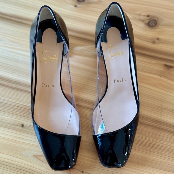 Christian Louboutin Provisore 55 Black Patent PVC Pump | NEW IN BOX | Size 38.5 - Picture 5 of 7